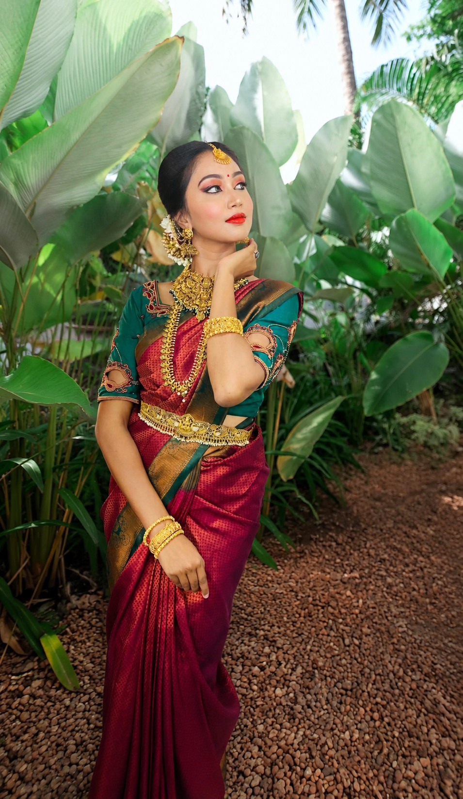 Sujess real bride look 2 — bridal makeup in Mettupalayam